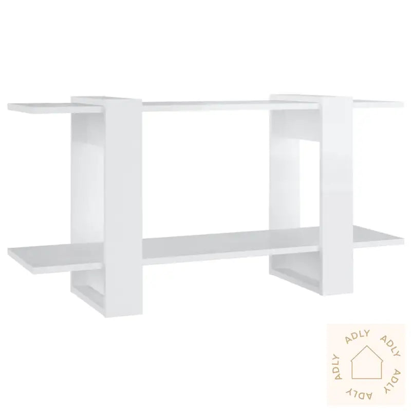 Bokhylle Høyglans Hvit 100X30X51 Cm Konstruert Tre