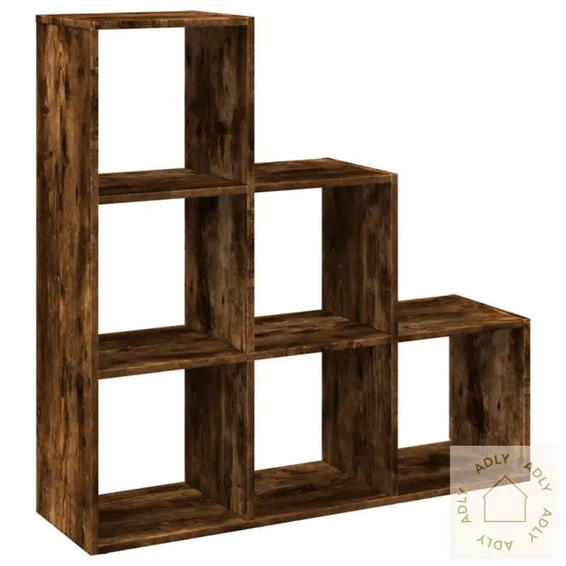 Romdeler Bokhylle 3 Etasjer Svart 99X29X99 Cm Konstruert Tre