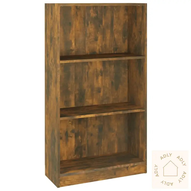 Bokhylle Røkt Eik 60X24X109 Cm Konstruert Tre