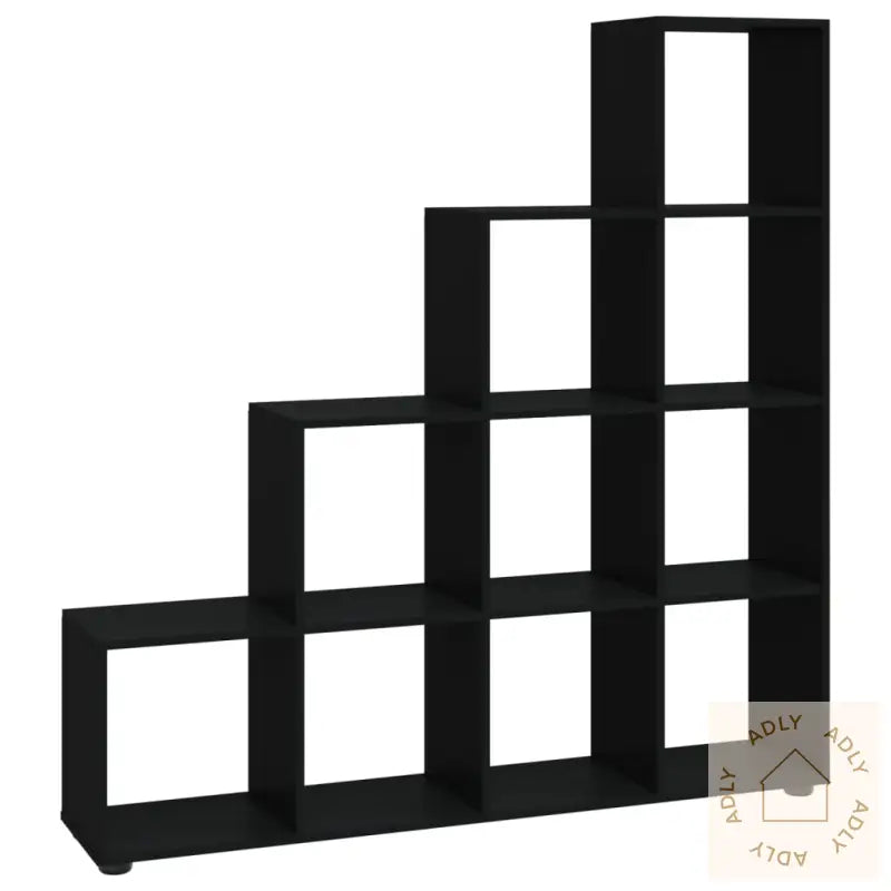 Bokhylle Svart 142 Cm Konstruert Tre