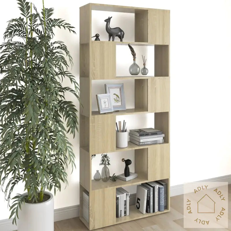 Bokhylle/Romdeler Sonoma Eik 80X24X186 Cm Konstruert Tre