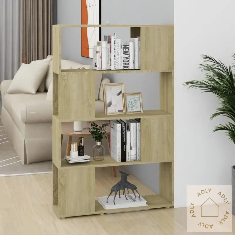 Bokhylle/Romdeler Sonoma Eik 80X24X124,5 Cm Konstruert Tre