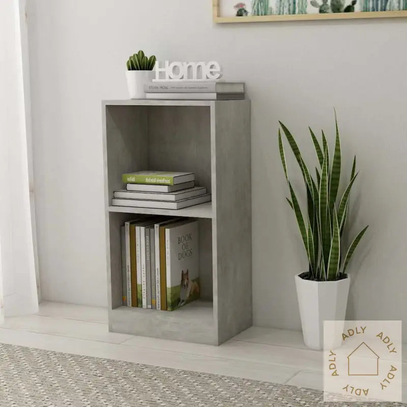 Bokhylle Betonggrå 40X24X75 Cm Konstruert Tre