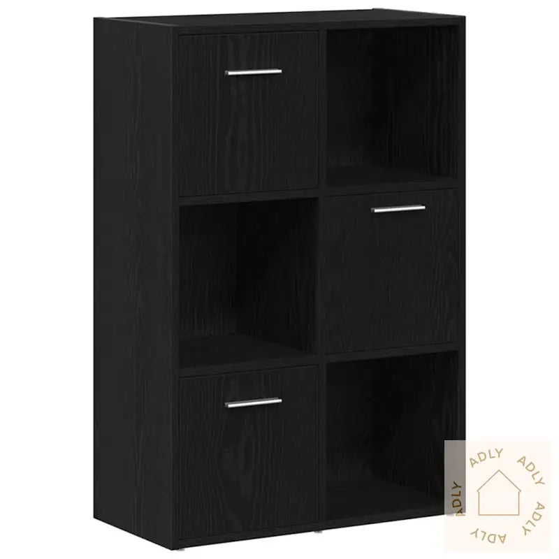 Bokhylle/Romdeler Svart Eik 60,5X30X90 Cm Konstruert Tre