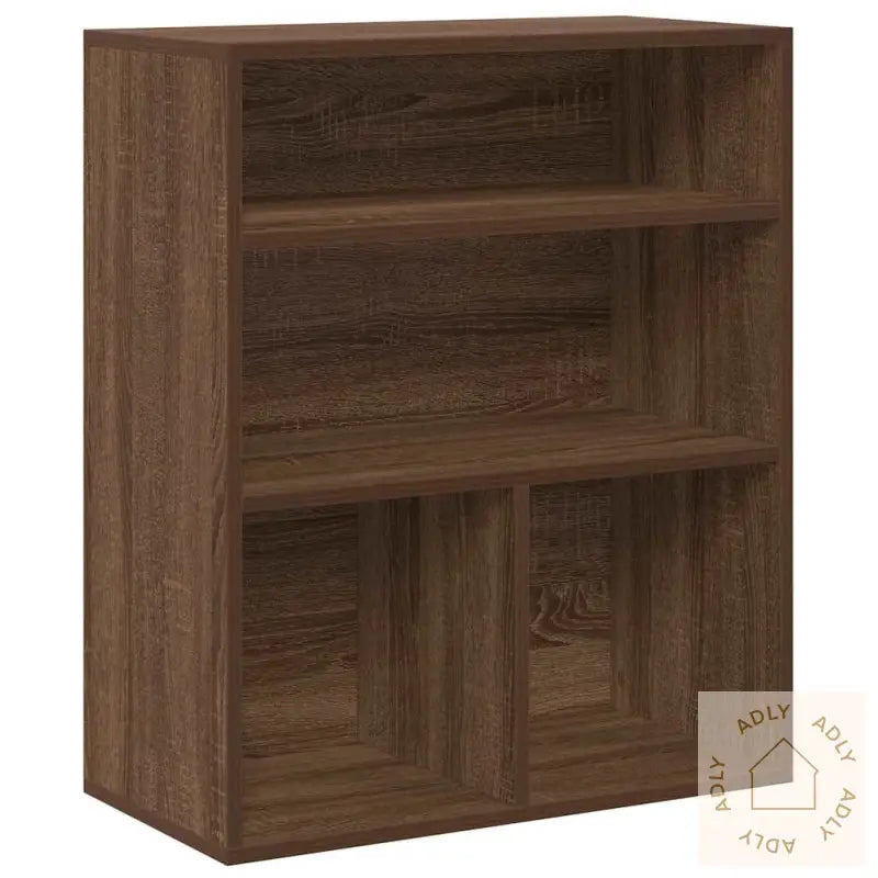 Bokhylle Brun Eik 60X30X71,5 Cm Konstruert Tre