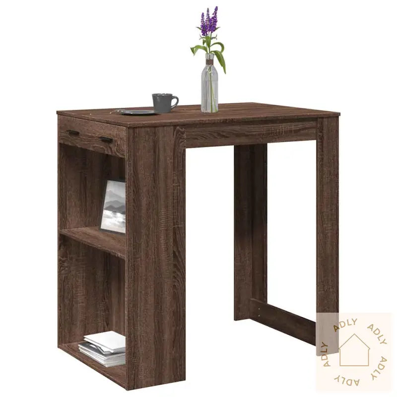 Barbord Brun Eik 102X70X103,5 Cm Konstruert Tre
