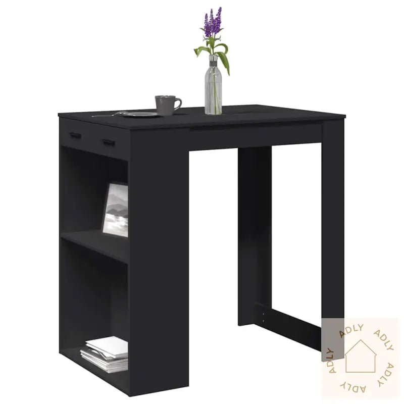 Barbord Svart 102X70X103,5 Cm Konstruert Tre