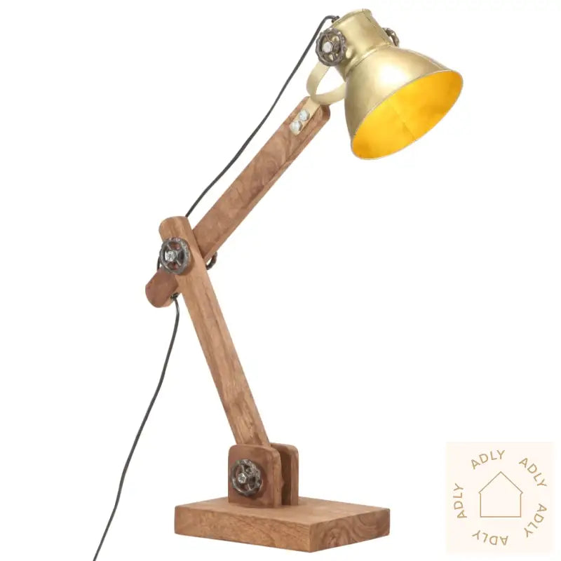 Industriell Bordlampe Messing Rund 58X18X90 Cm E27