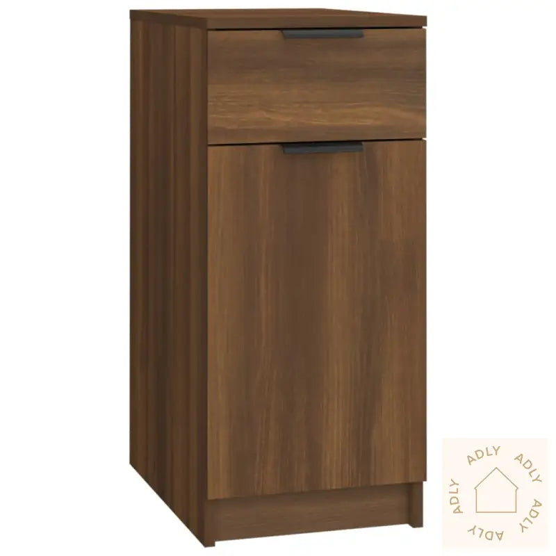 Skrivebordskap Brun Eik 33,5X50X75 Cm Konstruert Tre
