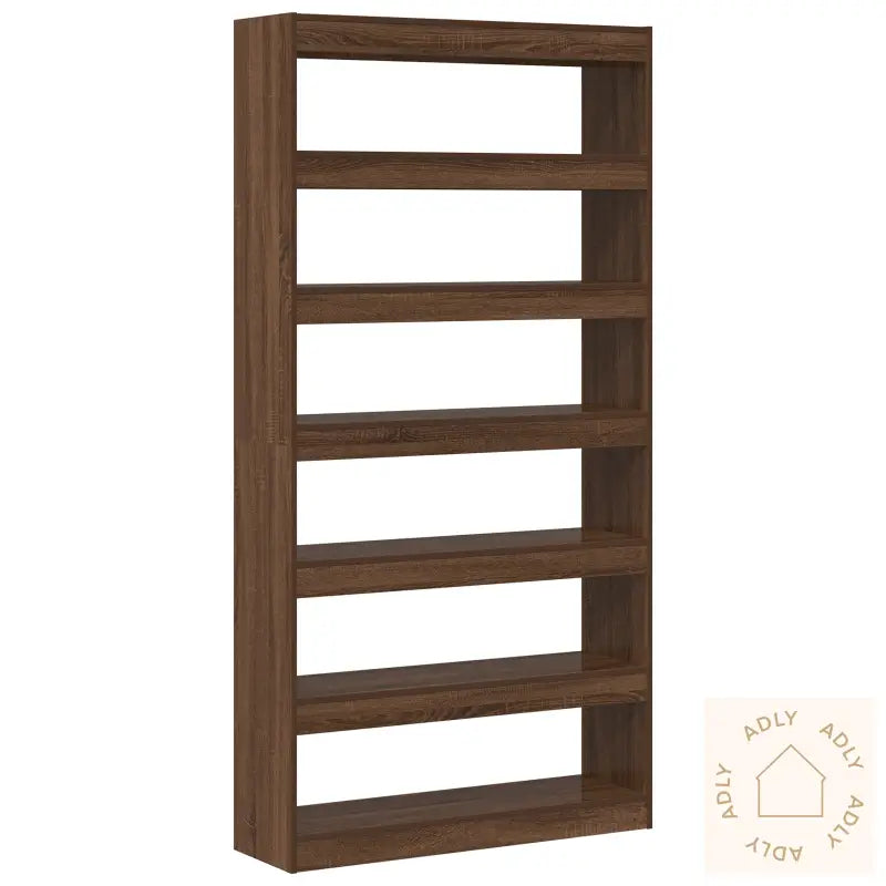 Bokhylle Brun Eik Konstruert Tre 100 X 30 X 198 Cm Brun Eik Hylle