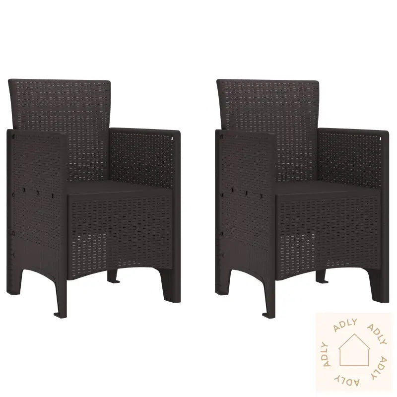 Hagemøbler 2 Stk Brun Poly Rattan