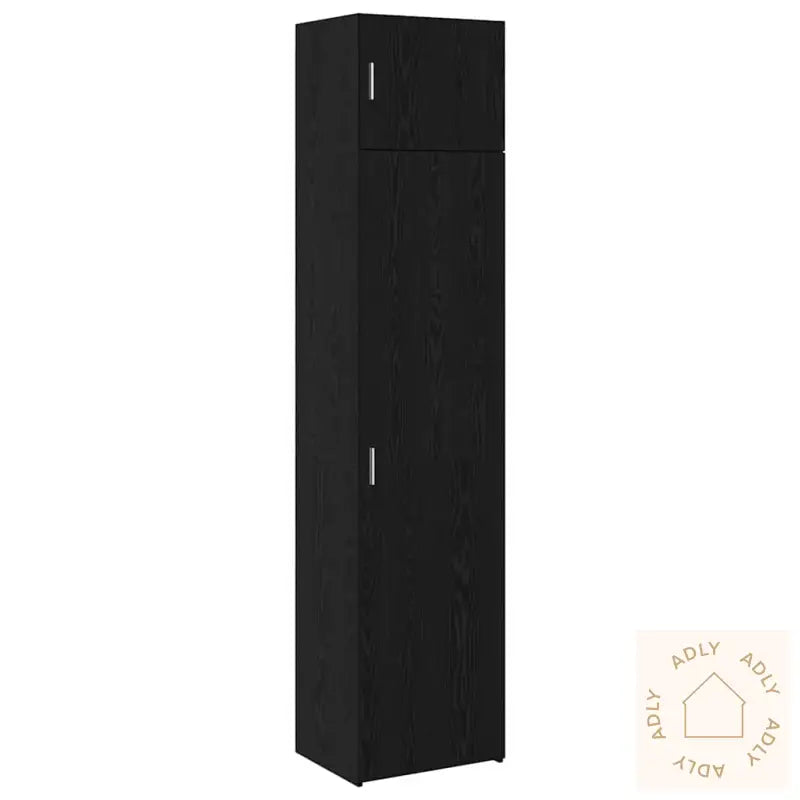 Oppbevaringsskap Svart Eik 50 X 41 X 225 Cm Konstruert Tre