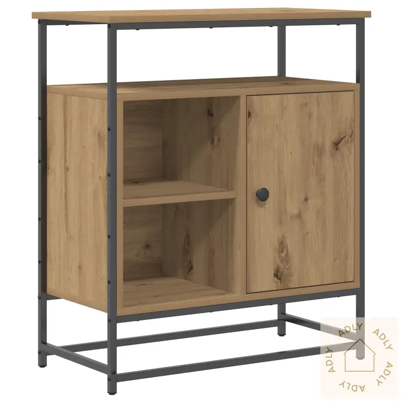Skap Artisan Eik 69X35X80 Cm Konstruert Tre Og Stål