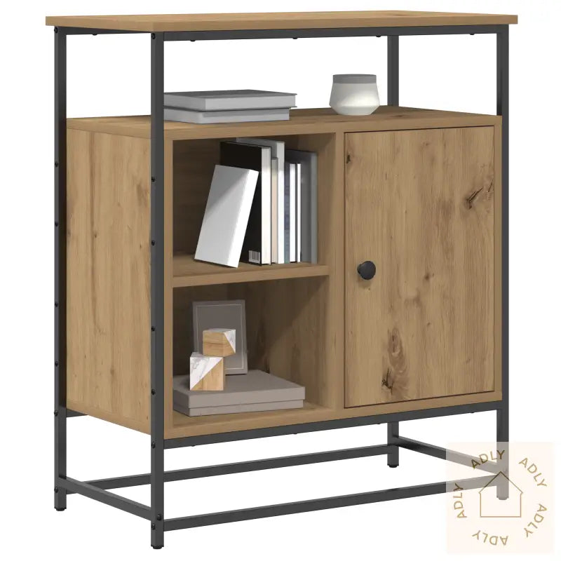 Skap Artisan Eik 69X35X80 Cm Konstruert Tre Og Stål