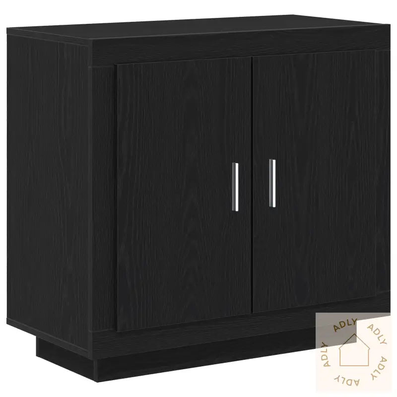 Sideboard Svart Eik 80X40X75 Cm Konstruert Tre