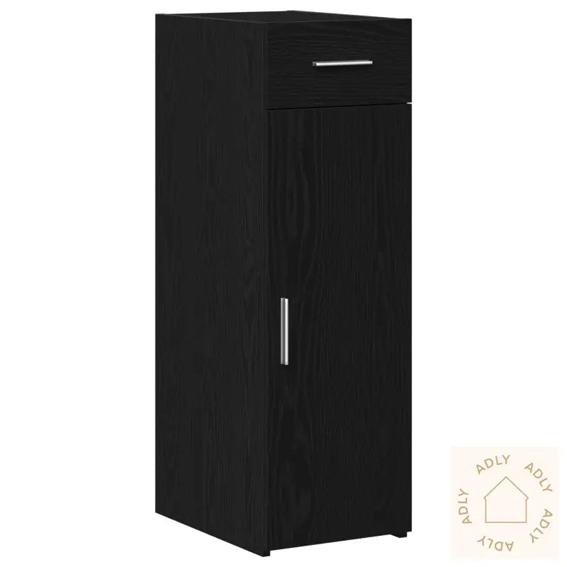Sideboard Svart Eik 30X42,5X93 Cm Ingeniørtre