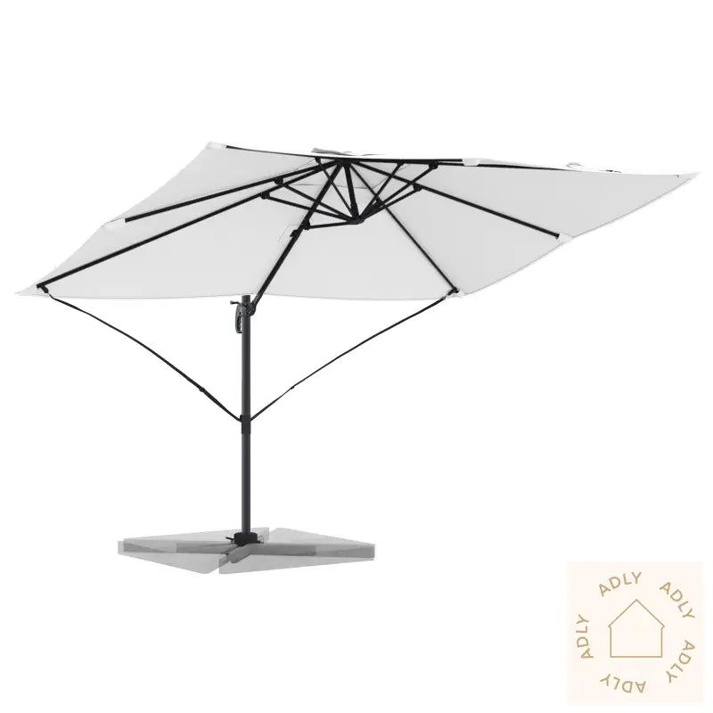 Cantilever-Parasoll Sand Polyester Stor Justerbar