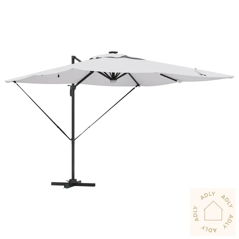 Cantilever Roma Parasol Med Led Sand 286X285X270 Cm Aluminium