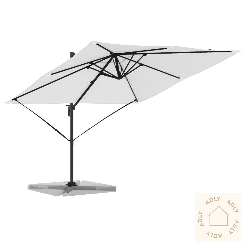 Parasoll For Terrasse Sand Polyester Baldakin 3M