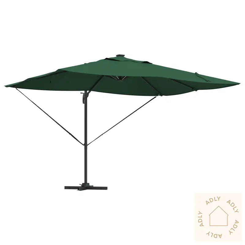 Cantilever Roma Parasol Med Led-Lamper Grønn 352X251X265 Cm Aluminium