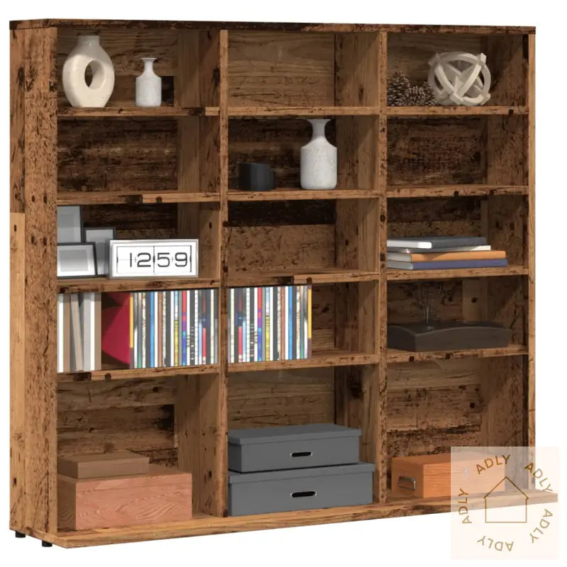 Cd-Skap Gammelt Tre 100X23X89,5 Cm Konstruert Tre