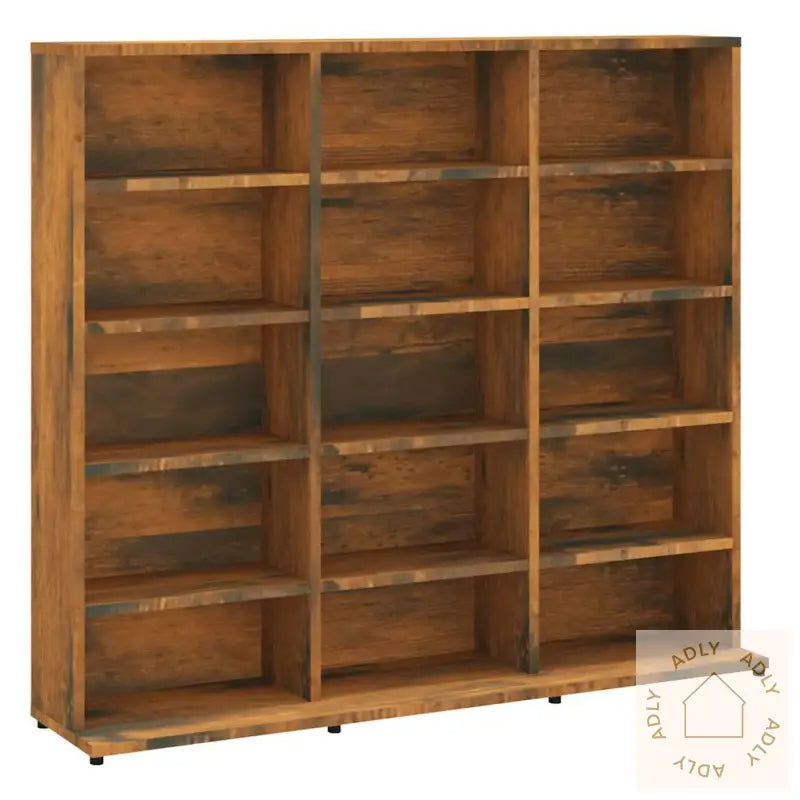 Cd-Skap Røkt Eik 100X23X89,5 Cm Konstruert Tre