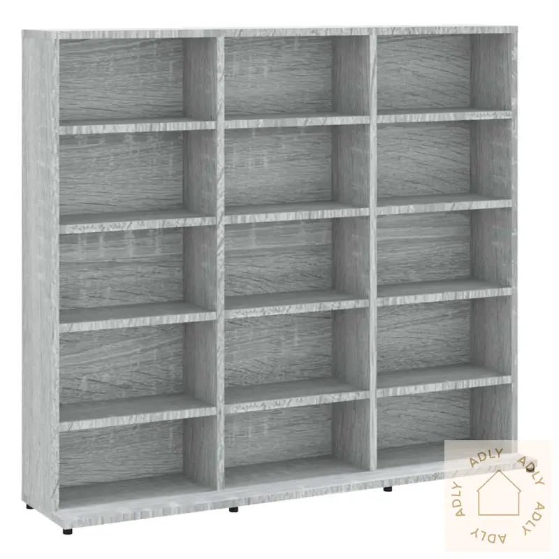 Cd-Skap Grå Sonoma 100X23X89,5 Cm Konstruert Tre