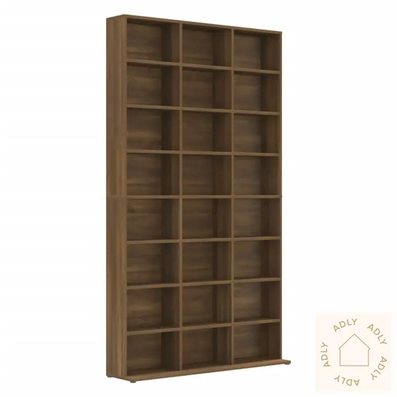 Cd-Skap Brun Eik 102X23X177,5 Cm Konstruert Tre