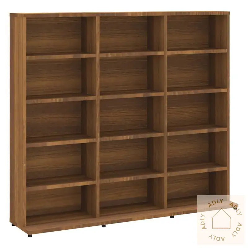 Cd-Skap Brun Eik 100X23X89,5 Cm Konstruert Tre
