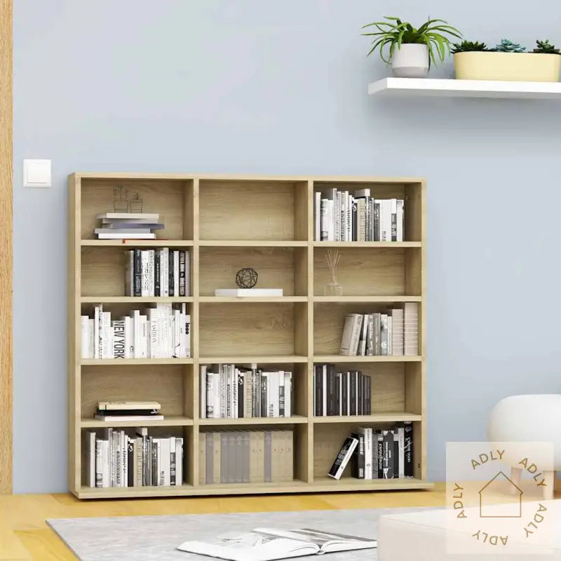 Cd-Hylle Sonoma Eik 100X23X89,5 Cm Konstruert Tre