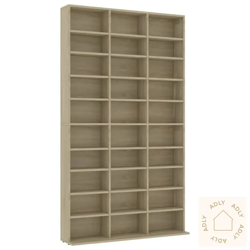 Cd-Hylle Sonoma Eik 102X16X177,5 Cm Konstruert Tre