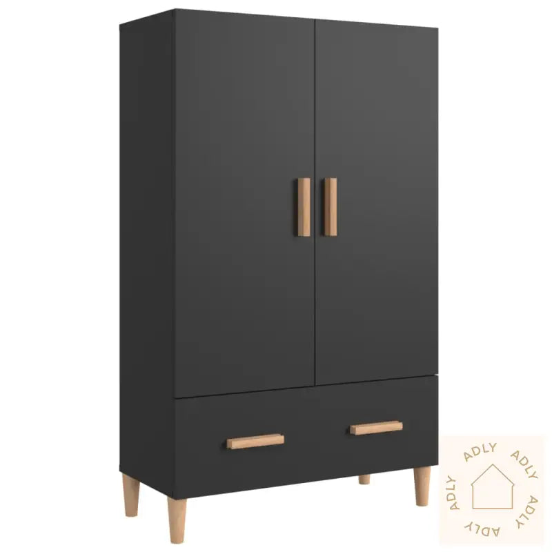 Highboard Svart 70X31X115 Cm Konstruert Tre