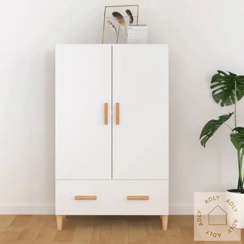 Highboard Hvit 70X31X115 Cm Konstruert Tre