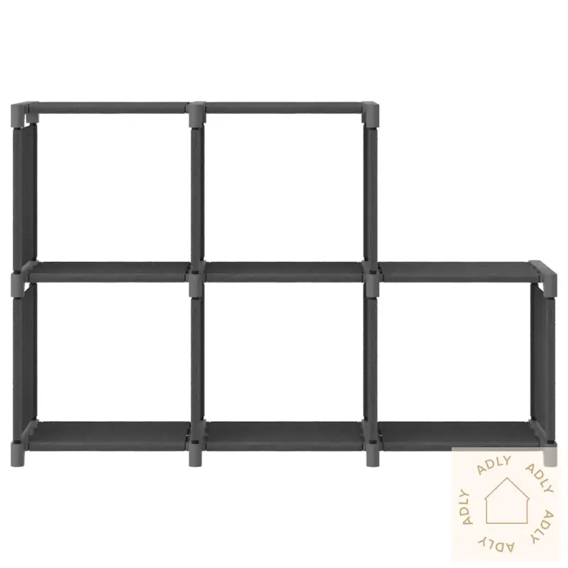 Displayhylle Med 5 Kuber Grå 103X30X72,5 Cm Stoff