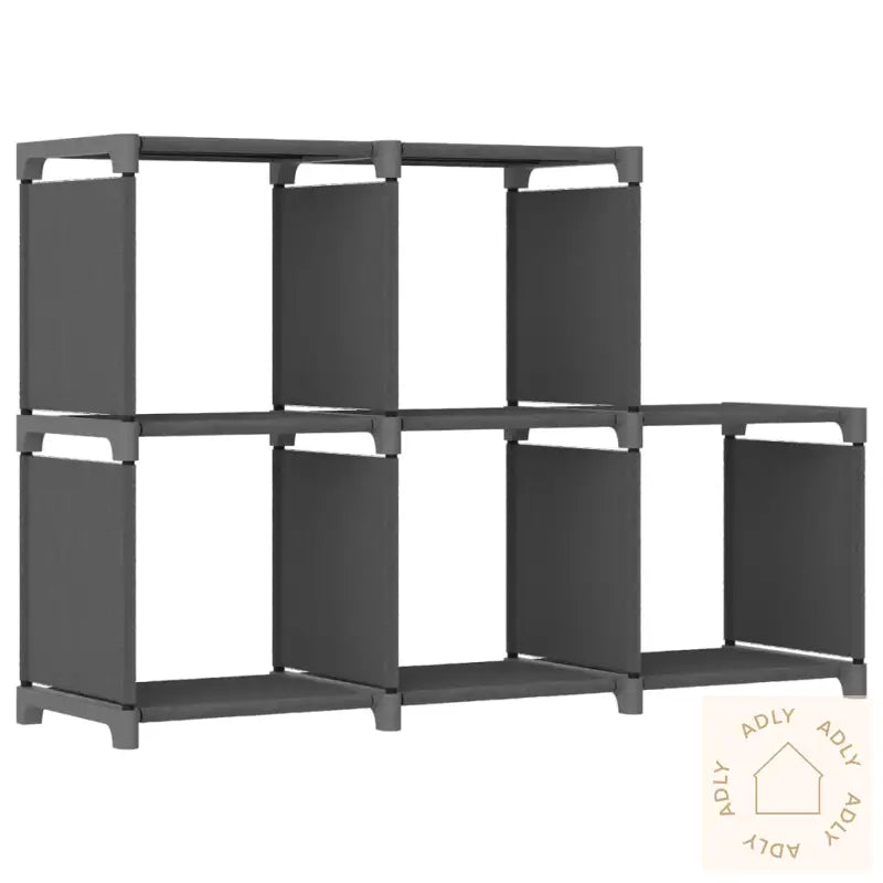 Displayhylle Med 5 Kuber Grå 103X30X72,5 Cm Stoff