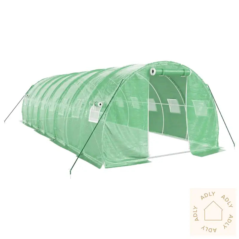 Drivhus Med Stålramme Grønn 24 M² 8X3X2 M