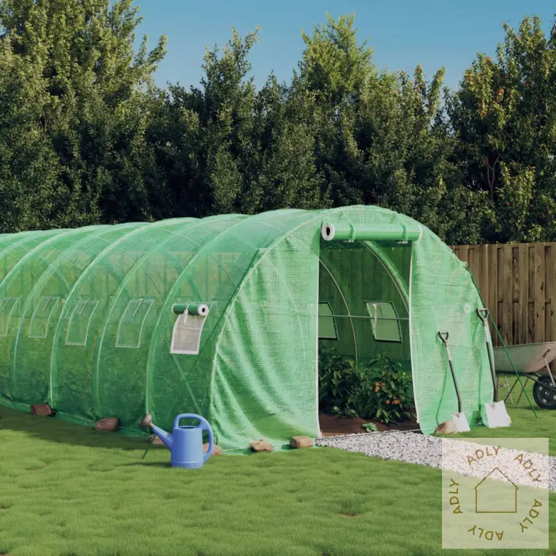 Drivhus Med Stålramme Grønn 24 M² 8X3X2 M