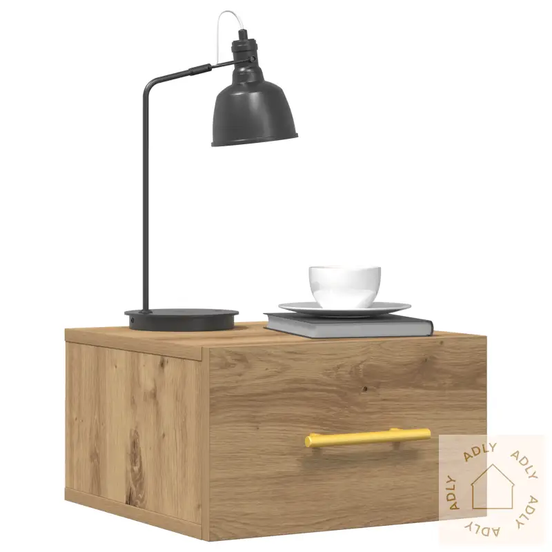 Nattbord 2 Stk Veggmontert Artisan Eik 35X35X20 Cm
