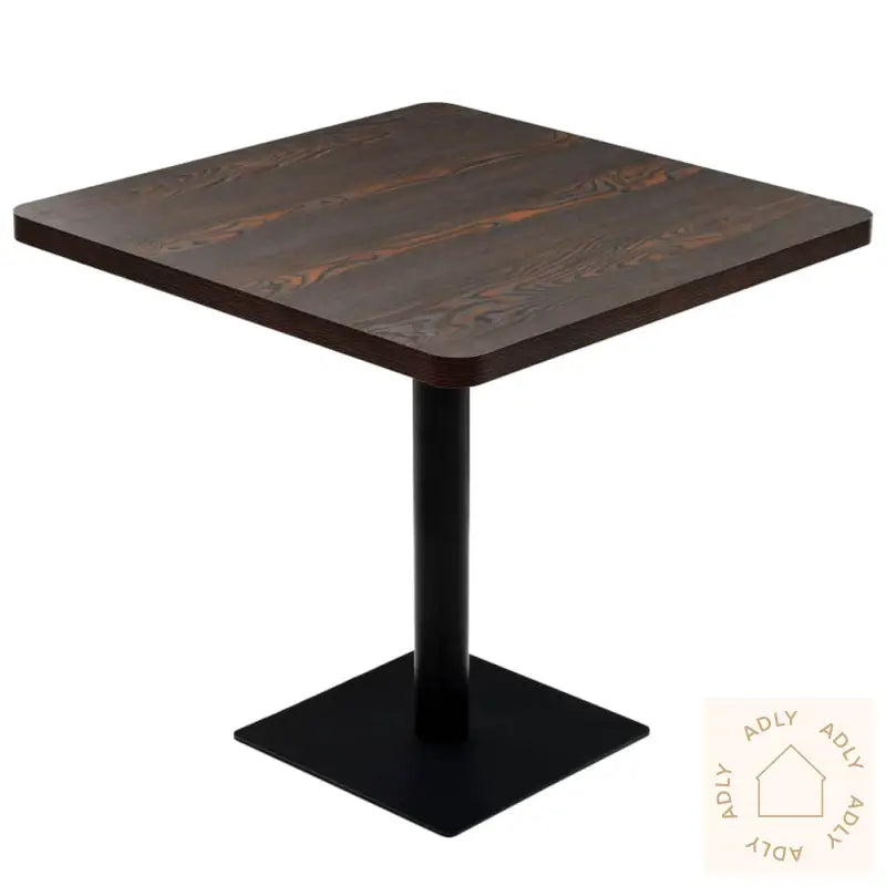 Bistrobord Mdf Og Stål Firkantet 80X80X75 Cm Mørk Aske