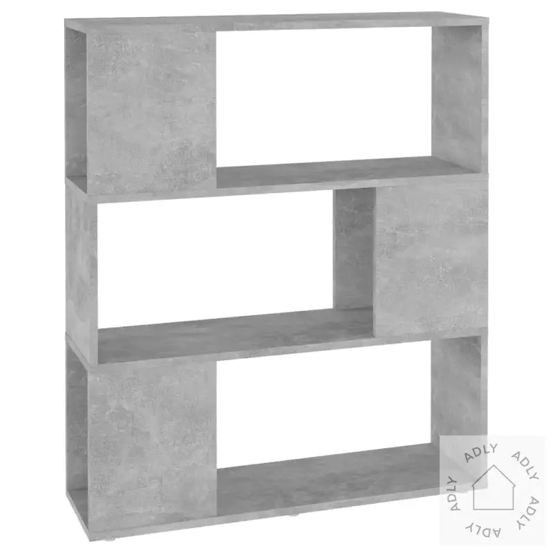 Bokhylle/Romdeler Betonggrå 80X24X94 Cm Konstruert Tre