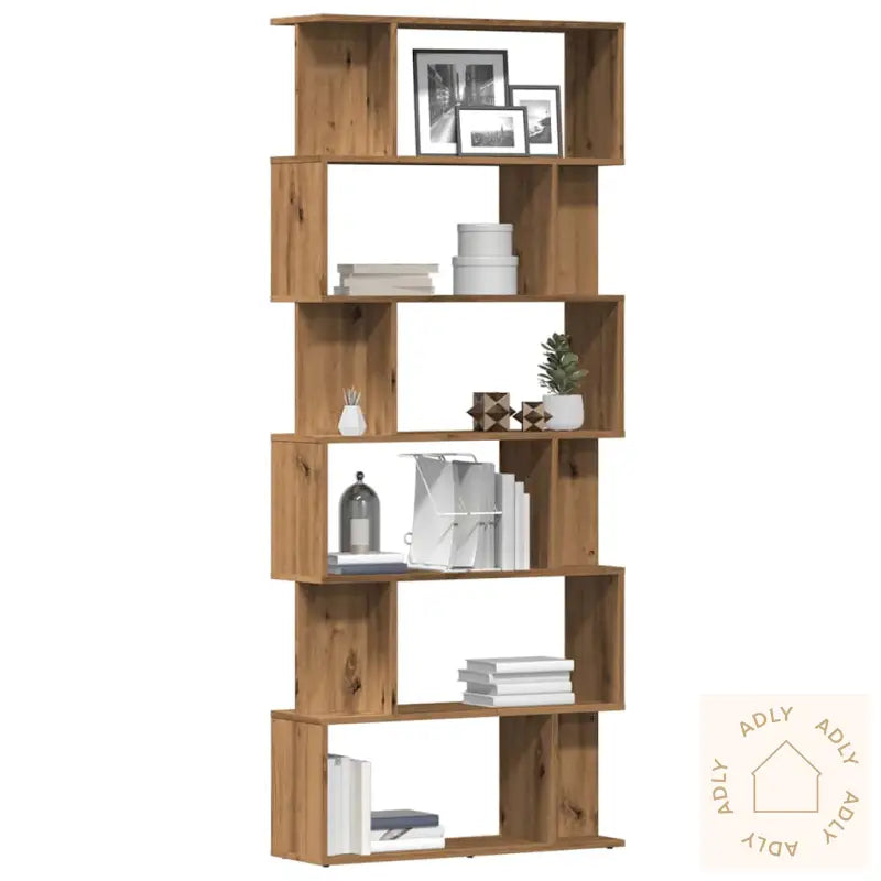 Bokhylle Artisan Eik 80X24X192 Cm Konstruert Tre