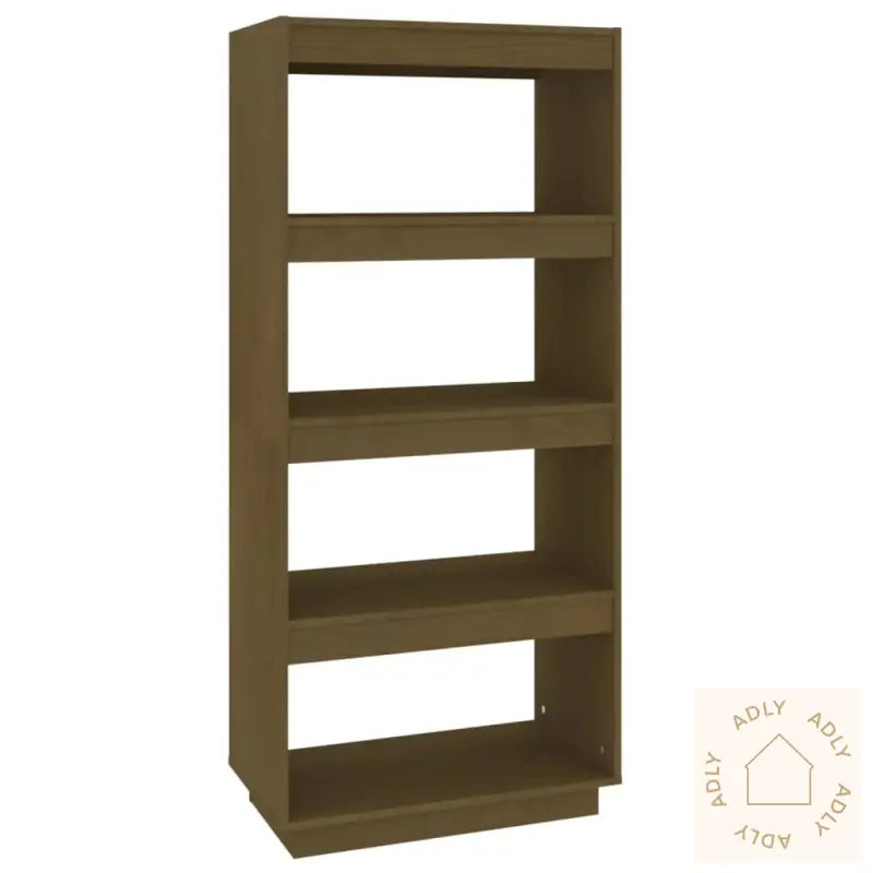 Bokhylle/Romdeler Honningbrun 60X35X135 Cm Heltre Furu