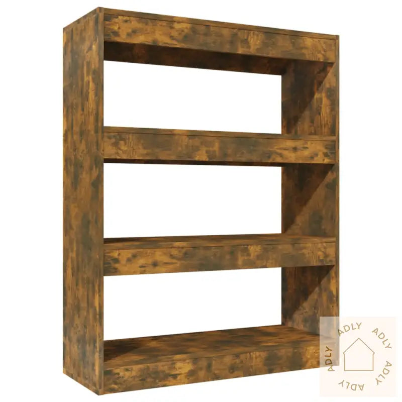 Bokhylle/Romdeler Røkt Eik 80X30X103 Cm Konstruert Tre