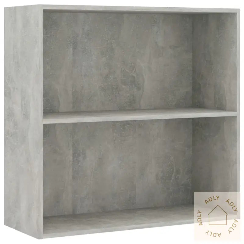 Bokhylle 2 Nivåer Betonggrå 80X30X76,5 Cm Konstruert Tre