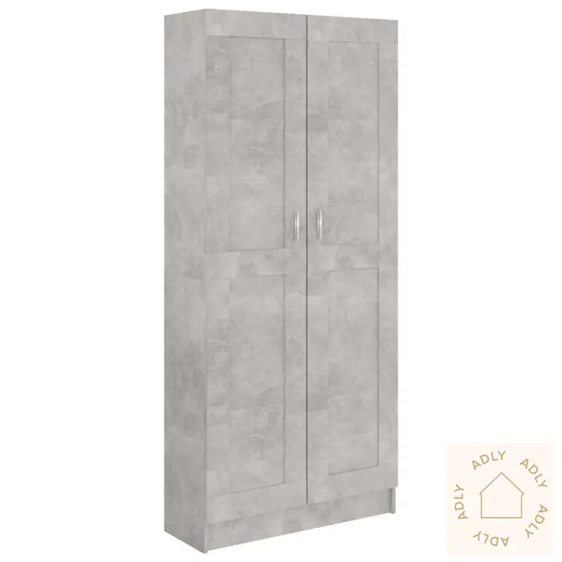 Bokhylle Betonggrå 82,5X30,5X185,5 Cm Konstruert Tre