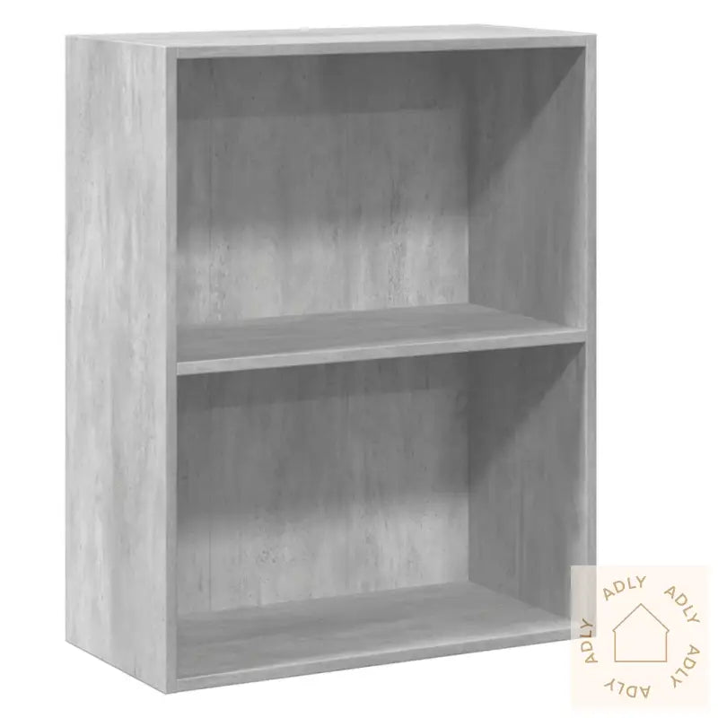 Bokhylle 2 Nivåer Betonggrå 60X30X76,5 Cm Konstruert Tre