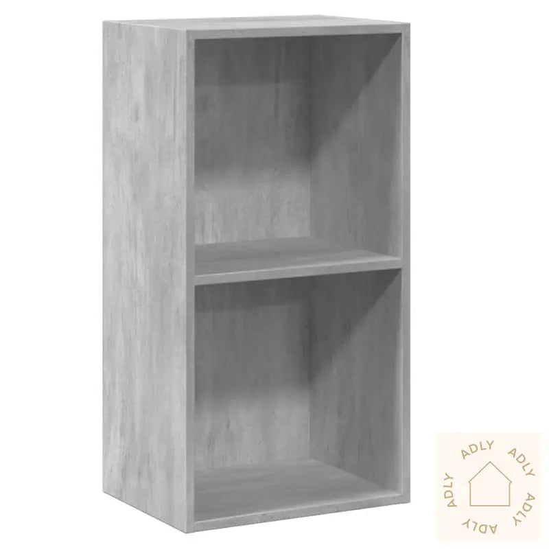 Bokhylle 2 Nivåer Betonggrå 40X30X76,5 Cm Konstruert Tre