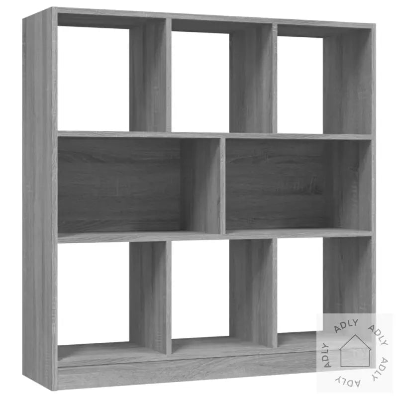 Bokhylle Grå Sonoma 97,5X29,5X100 Cm Konstruert Tre