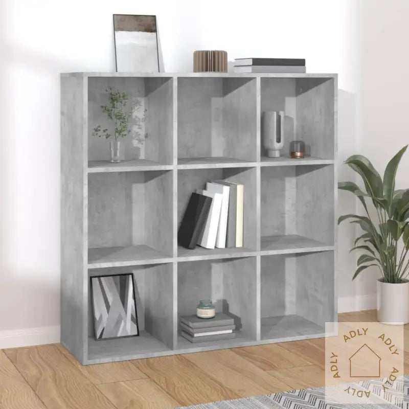 Bokhylle Betonggrå 98X29X97,5 Cm Konstruert Tre