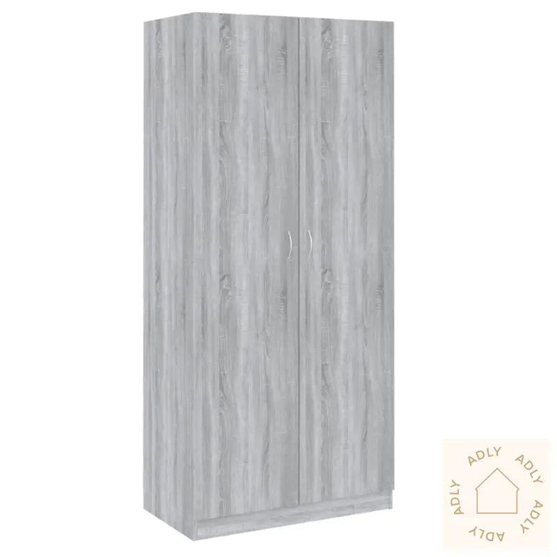 Garderobe Grå Sonoma 90X52X200 Cm Konstruert Tre